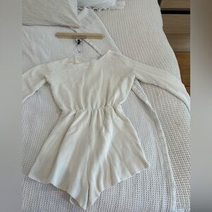 Sabo skirt romper - white knit style